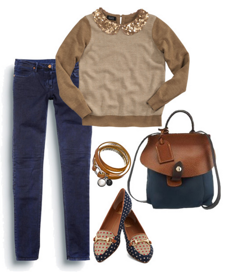 С чем носить женские туфли лоферы сеты одежды